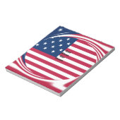 Mooie Amerikaanse vlag God zegene ons huis Notitieblok (Linkerzijde)