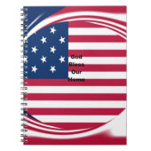 Mooie Amerikaanse vlag God zegene ons huis Notitieboek (Voorkant)