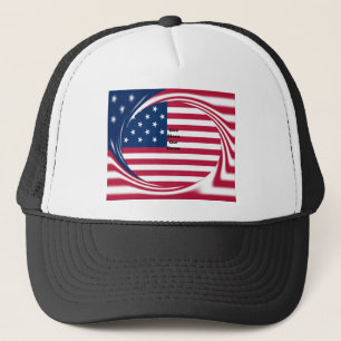 Mooie Amerikaanse vlag God zegene ons huis Trucker Pet