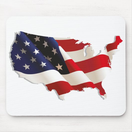 Mooie Amerikaanse vlag Mouse Mat Muismat (Voorkant)