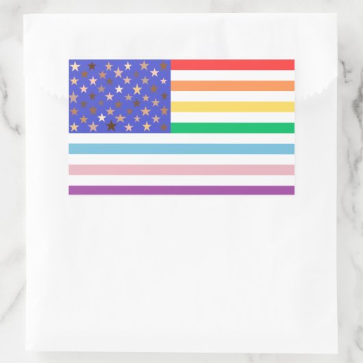 Mooie Amerikaanse vlag rechthoekige sticker (Tas)