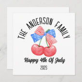 Mooie Amerikaanse vlag strik Persoonlijke naam Vak Kaart (Voorkant / Achterkant)