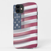 Mooie Amerikaanse vlag zwaaien Case-Mate iPhone Case (Achterkant)