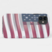 Mooie Amerikaanse vlag zwaaien Case-Mate iPhone Case (Achterkant (horizontaal))