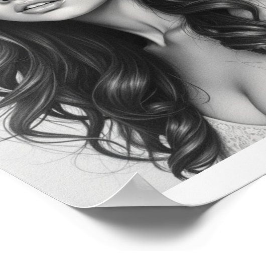 Mooie Amerikaanse vrouwen Poster (Hoek)