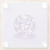Mooie Amethist Square Glass Onderzetter (Achterkant)
