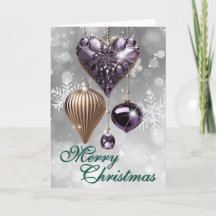 Mooie Amethyst Vintage Kerst Ornament