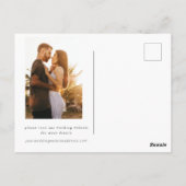 Mooie Ampersand Moderne Foto Save the Date Briefkaart (Achterkant)