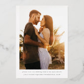 Mooie Ampersand Moderne Foto Save the Date Folie Uitnodiging (Achterkant)