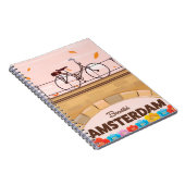 Mooie Amsterdam fietsreisposter. Notitieboek (Rechterzijde)