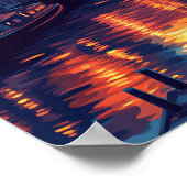 Mooie Amsterdamse  Illustratie Reizen Poster (Hoek)