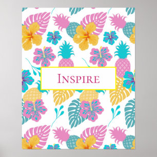 Mooie anananasmotivatie Inspire Poster