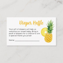 Mooie Ananas Baby Shower Luier Raffle Ticket