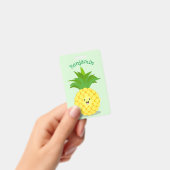 Mooie ananas cartoonillustratie badge (Handheld)