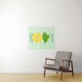 Mooie ananas cartoonillustratie wandkleed (In Situ (horizontaal))