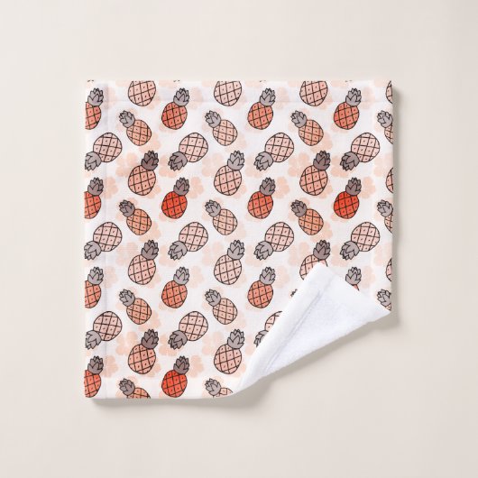 Mooie ananas Sinaasappel gekleurd Bad Handdoek (Wasdoekje)