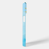 Mooie Ananas Tropisch Blauwe Waterverf Aloha Case-Mate iPhone Case (Achterkant / Rechts)