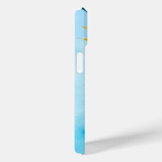 Mooie Ananas Tropisch Blauwe Waterverf Aloha Case-Mate iPhone Case (Achterkant / Rechts)