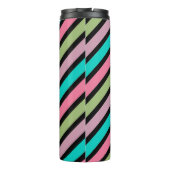 Mooie ananassen met strepen thermosbeker (Achterkant)