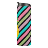 Mooie ananassen met strepen thermosbeker (Geroteerd rechts)