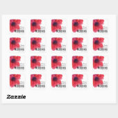 Mooie Anemone Dreamscape bruiloft Vierkante Sticker (Vel)