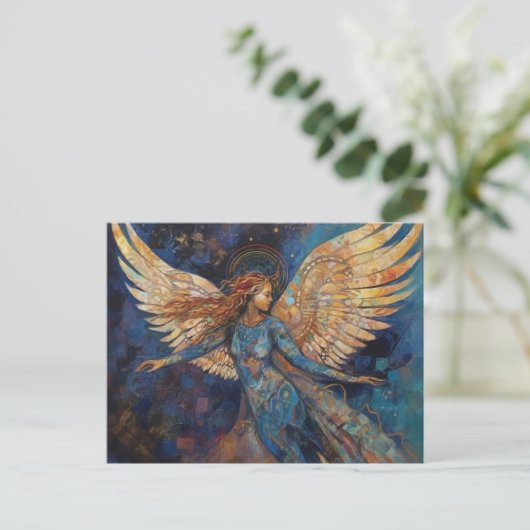 Mooie Angel Collage Briefkaart (Staand voorkant)