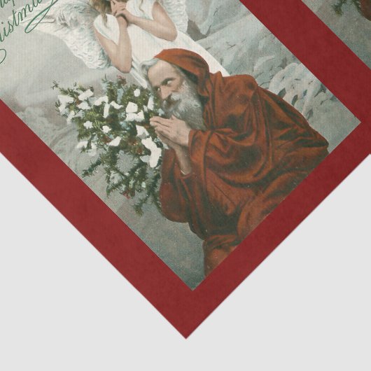 Mooie Angel en Santa Tissue Papier (Detail)