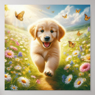 Mooie Angel Golden Retriever puppy Poster
