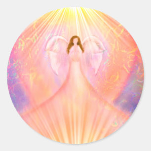 Mooie Angel Guardian Roze Paarse Stickers