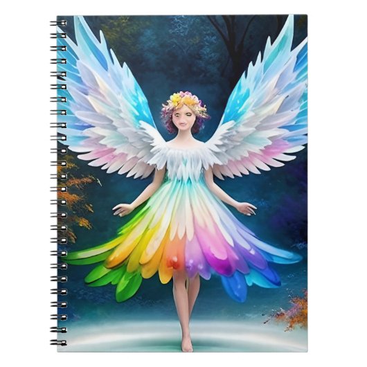 Mooie Angel met Wings Notitieboek (Voorkant)