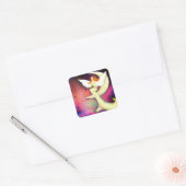 Mooie Angel Moon Stars Roze Paarse Stickers (Envelop)