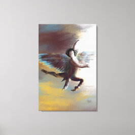 Mooie Angel schilderij Abstract - lavendel Canvas Afdruk