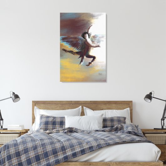 Mooie Angel schilderij Abstract - lavendel Canvas Afdruk (Insitu (Slaapkamer))