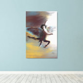 Mooie Angel schilderij Abstract - lavendel Canvas Afdruk (Insitu (Houten vloer))