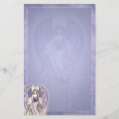 Mooie Angel Stationery Periwinkle Blue Briefpapier (Voorkant)