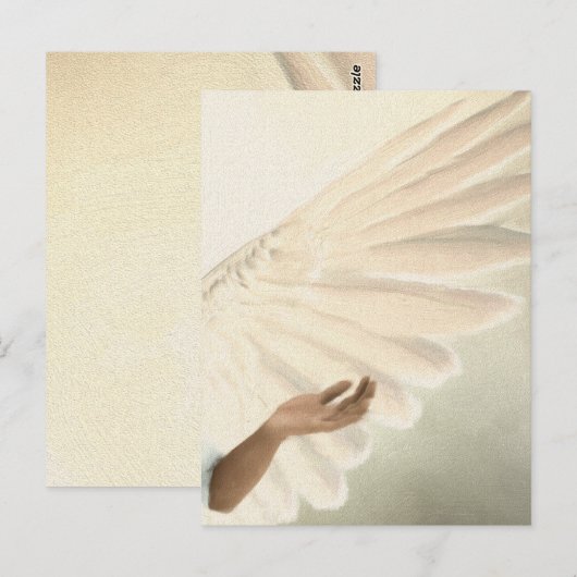 Mooie Angel Wings - Caring & Calm Briefkaart (Voorkant / Achterkant)