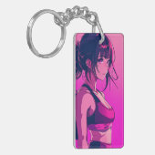 Mooie Anike meisje Sleutelhanger (Voorkant Links)