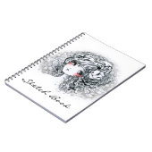 Mooie animatiefilm in zwart-wit notitieboek (Linkerzijde)