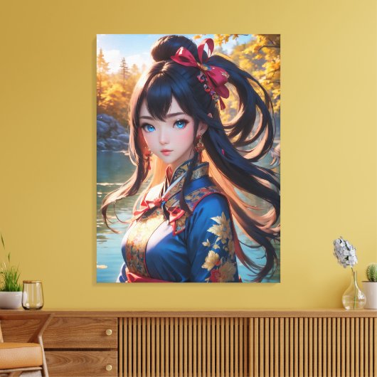 Mooie Anime Art Canvas Afdruk (Insitu (Woonkamer))