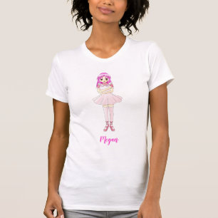 Mooie Anime Ballerina Meisje Persoonlijke T-Shirt