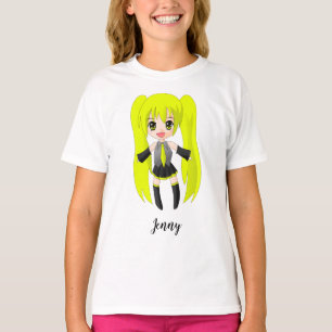 Mooie Anime Blonde Meisje Persoonlijke T-Shirt