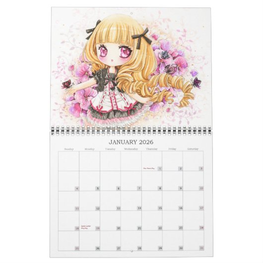Mooie anime chibi meisjes Agenda 2013 Kalender (Jan 2026)