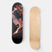 Mooie Anime Geisha Persoonlijk Skateboard (Voorkant)