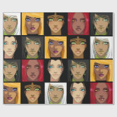 Mooie Anime Girls Cadeaupapier (Vlak)