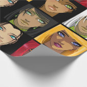 Mooie Anime Girls Cadeaupapier (Hoek)