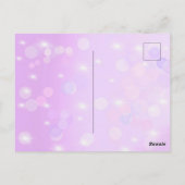 Mooie Anime Meisje Glitchcore Bloemrijk Briefkaart (Achterkant)
