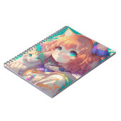 Mooie Anime Meisje met Mooie Kitten Notitieboek (Linkerzijde)