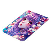 Mooie anime meisje met Paarse haren Magneet (Linkerzijde)