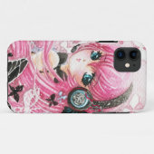 Mooie anime meisje met vlinders Case-Mate iPhone case (Achterkant (horizontaal))