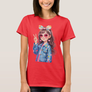 Mooie anime meisjes dijaing t-shirt